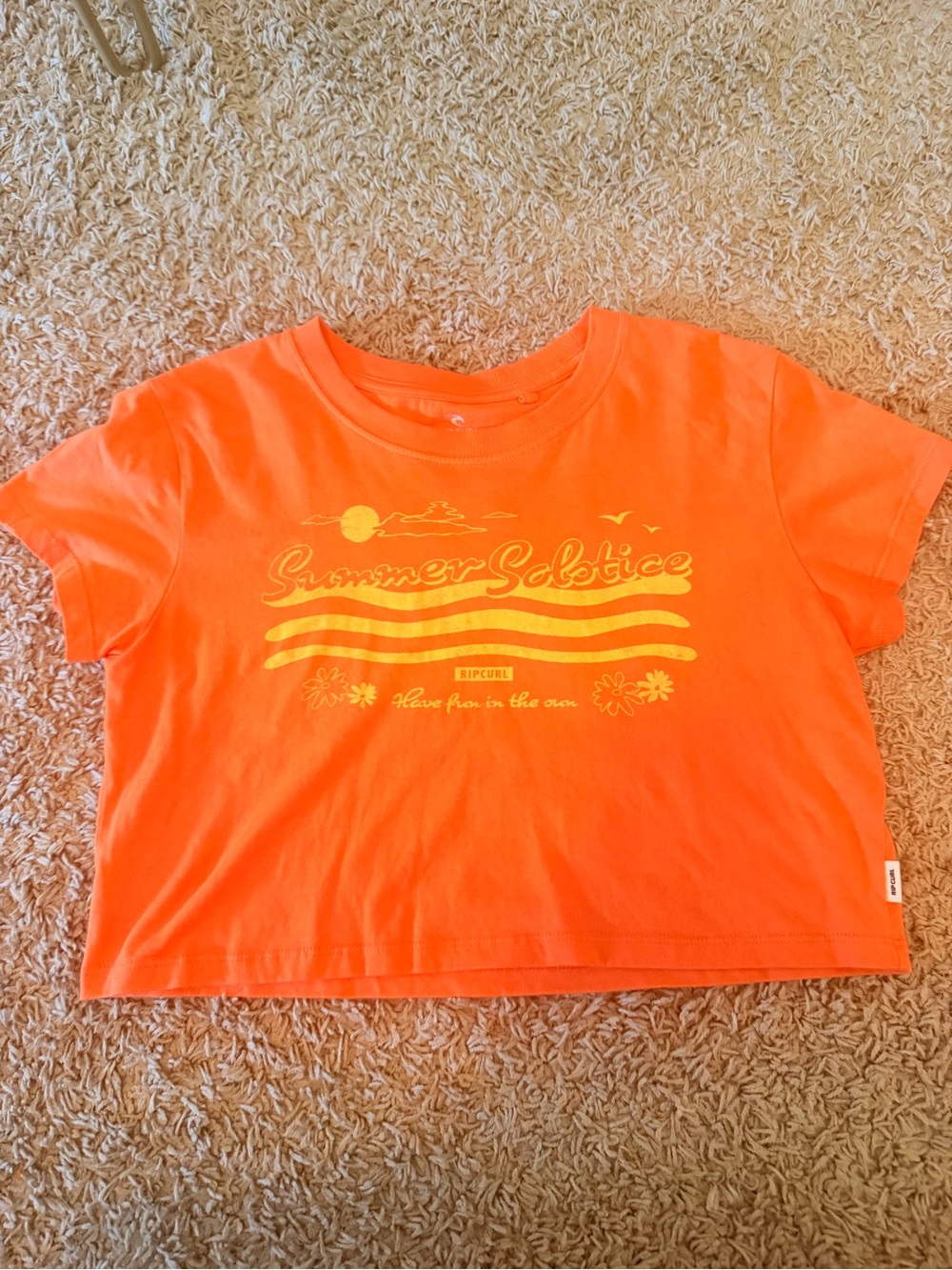 Rip Curl Orange Short Sleeve 'Summer Solstice' Graphic Tee